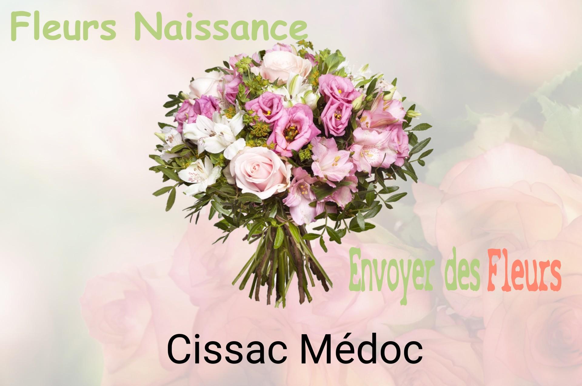 Bouquet de fleurs de naissance livré à Cissac-Médoc