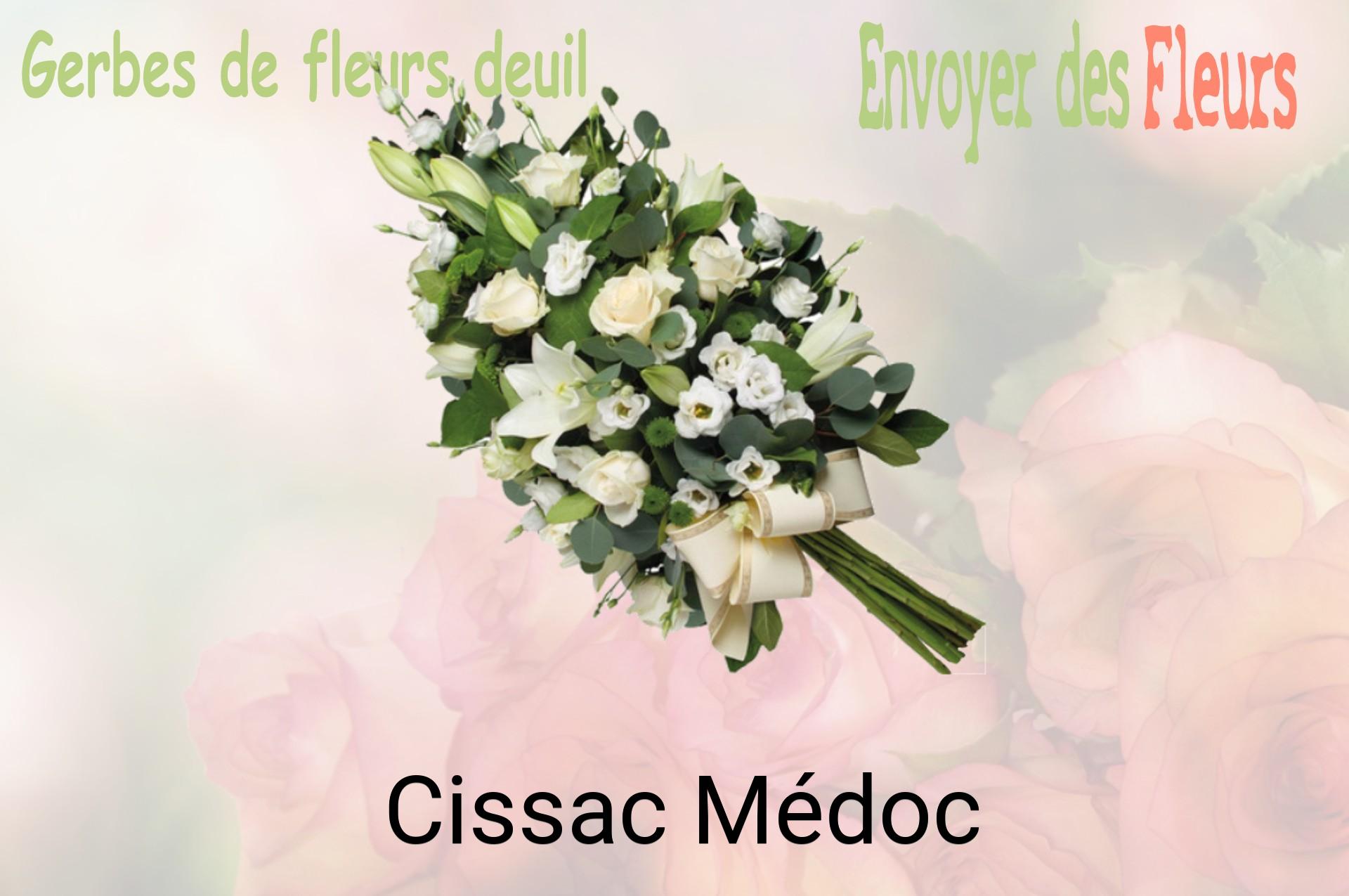 Gerbe de fleurs de deuil livrée à Cissac-Médoc